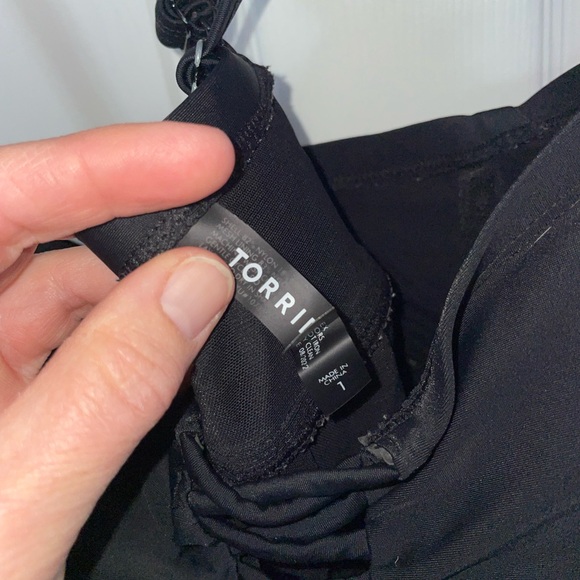 TORRID Black Ruched One-Piece Swimsuit with Strappy Detail - Picture 3 of 4